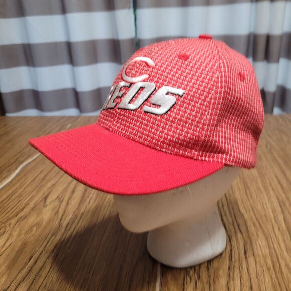Cincinnati Reds Hat Cap Adult Red Check Vintage Logo Athletic Wool Blend - Picture 2 of 11